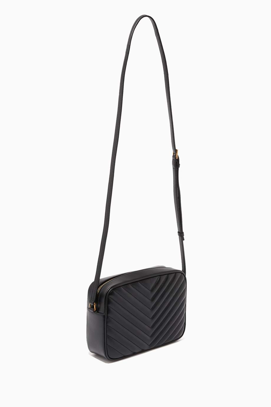 Shop SAINT LAURENT Black Lou Camera Bag in Quilted Leather for Women ...