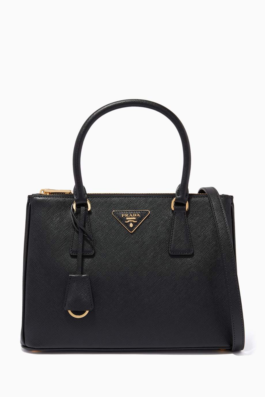 Shop Prada Black Small Galleria Bag in Saffiano Leather for Women | Ounass UAE