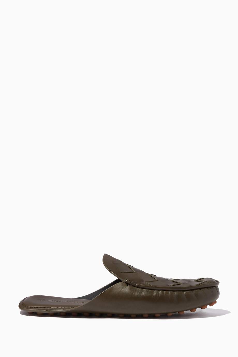 leather backless slippers