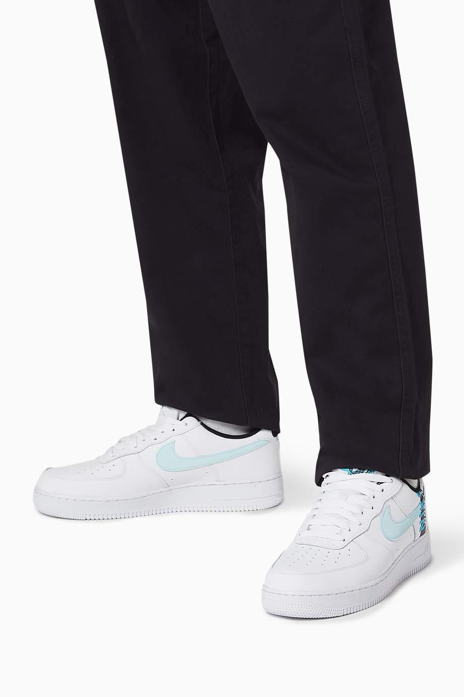 Shop Nike White Air Force 1'07 LV8 Sneakers in Leather for Men | Ounass UAE