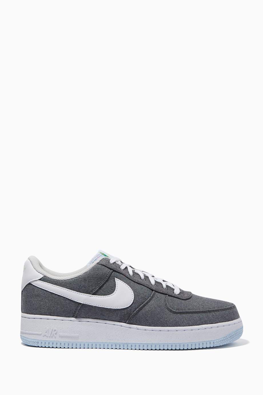 Shop Nike Grey Air Force 1 Sneakers in Recycled Canvas for Men | Ounass UAE