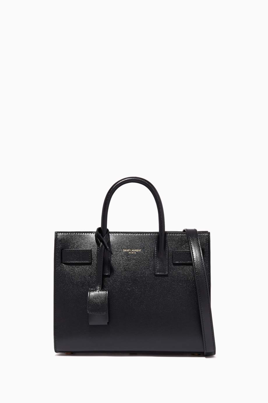 Shop SAINT LAURENT Black Nano Day Tote in Grained Leather for Women | Ounass UAE