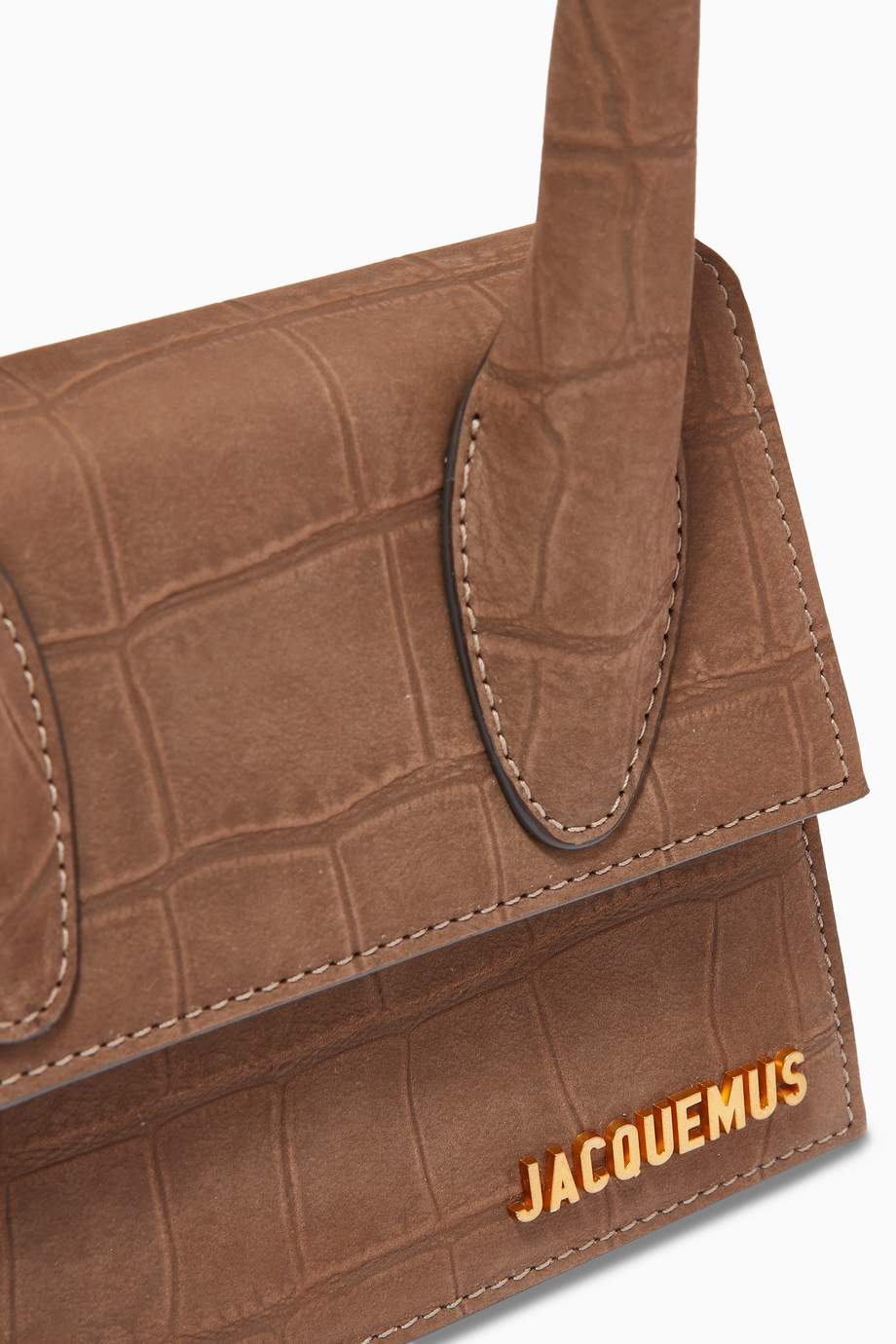 le chiquito moyen croc embossed bag