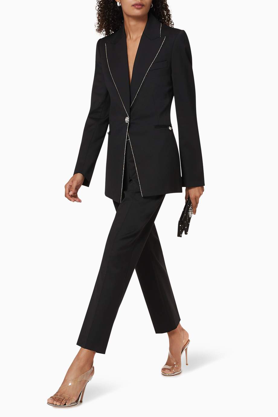 Shop Rebecca Vallance Black Starwood Diamante Blazer for Women | Ounass UAE