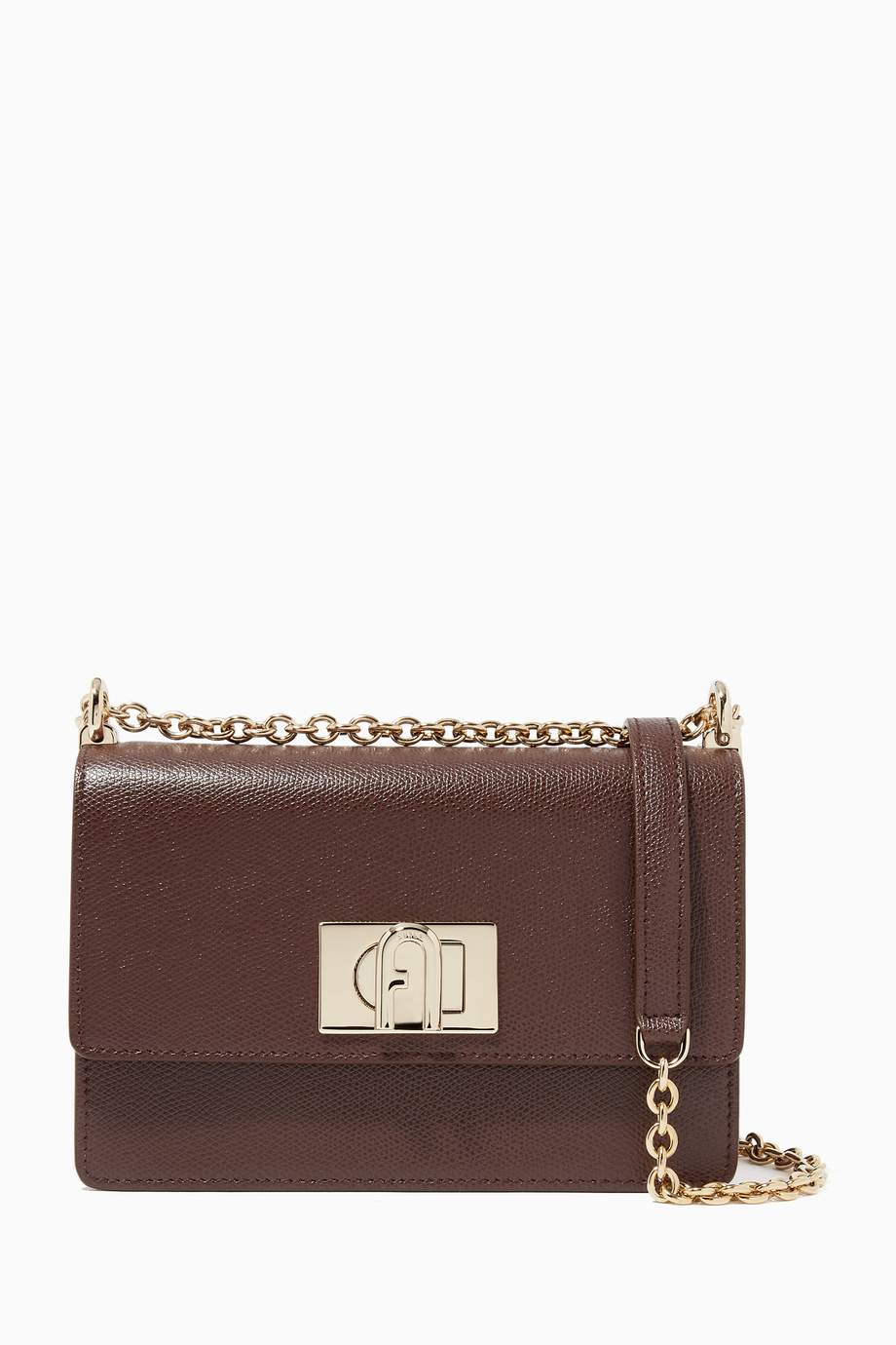 Shop Furla Brown Furla 1927 Mini Crossbody Bag in Leather for Women ...