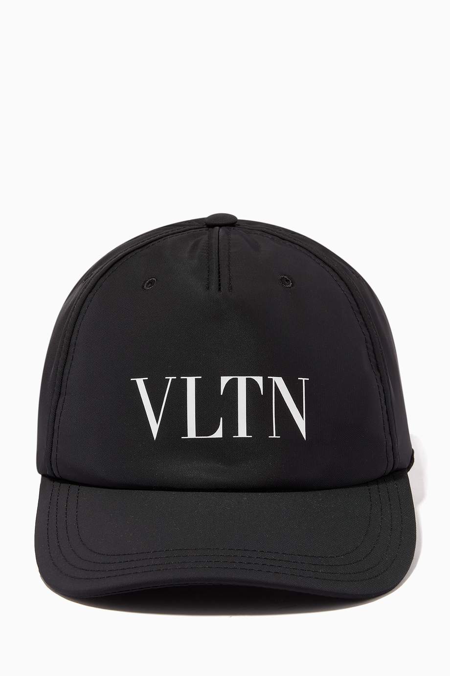 Shop Valentino Black Valentino Garavani VLTN Baseball Cap in Nylon for