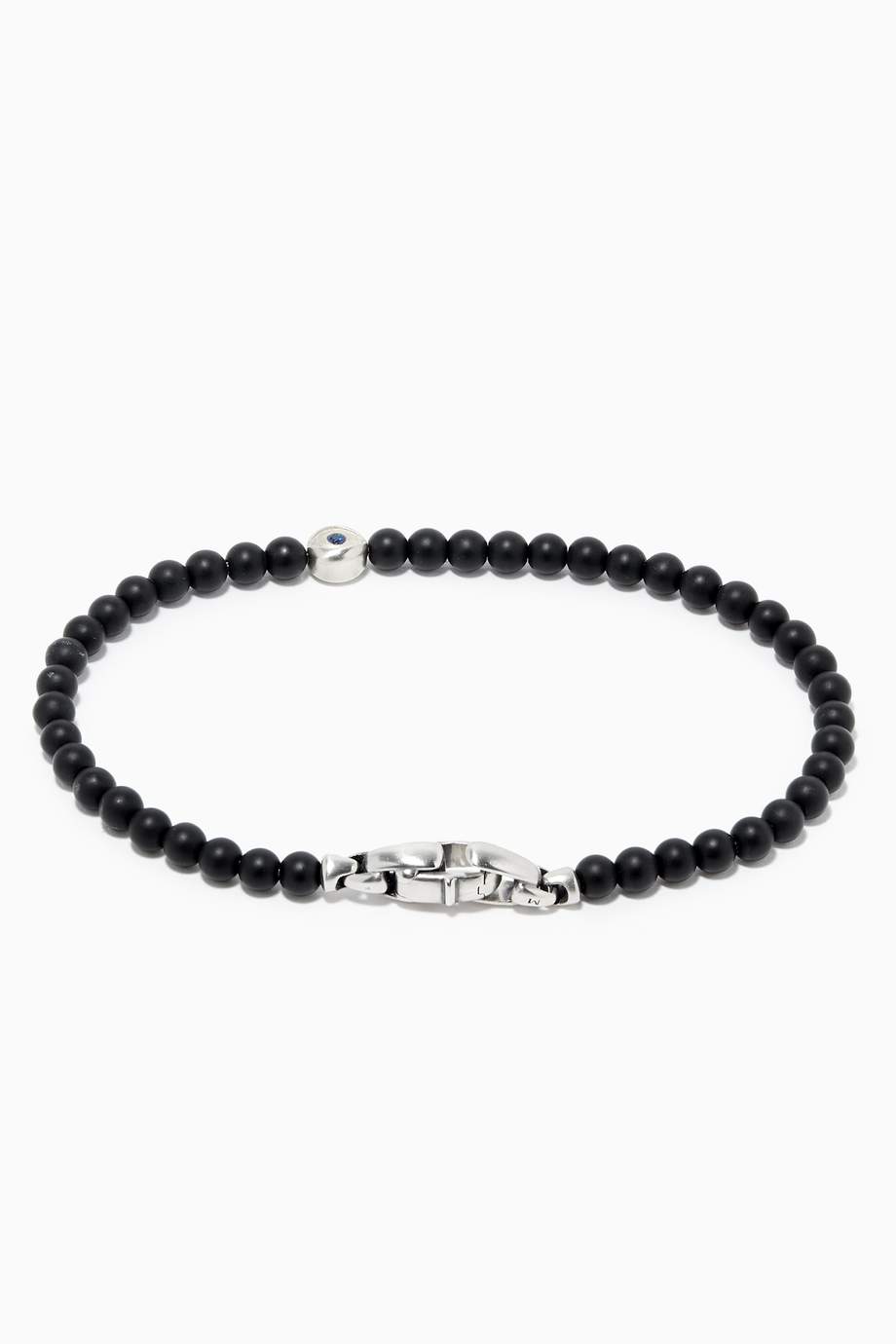 Shop David Yurman Black Spiritual Beads Evil Eye Bracelet with Onyx ...