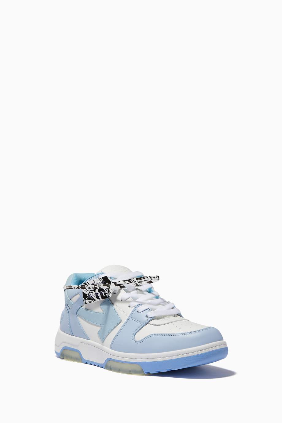 Shop Off-White Blue Out Of Office Sneakers in Leather for Men | Ounass UAE