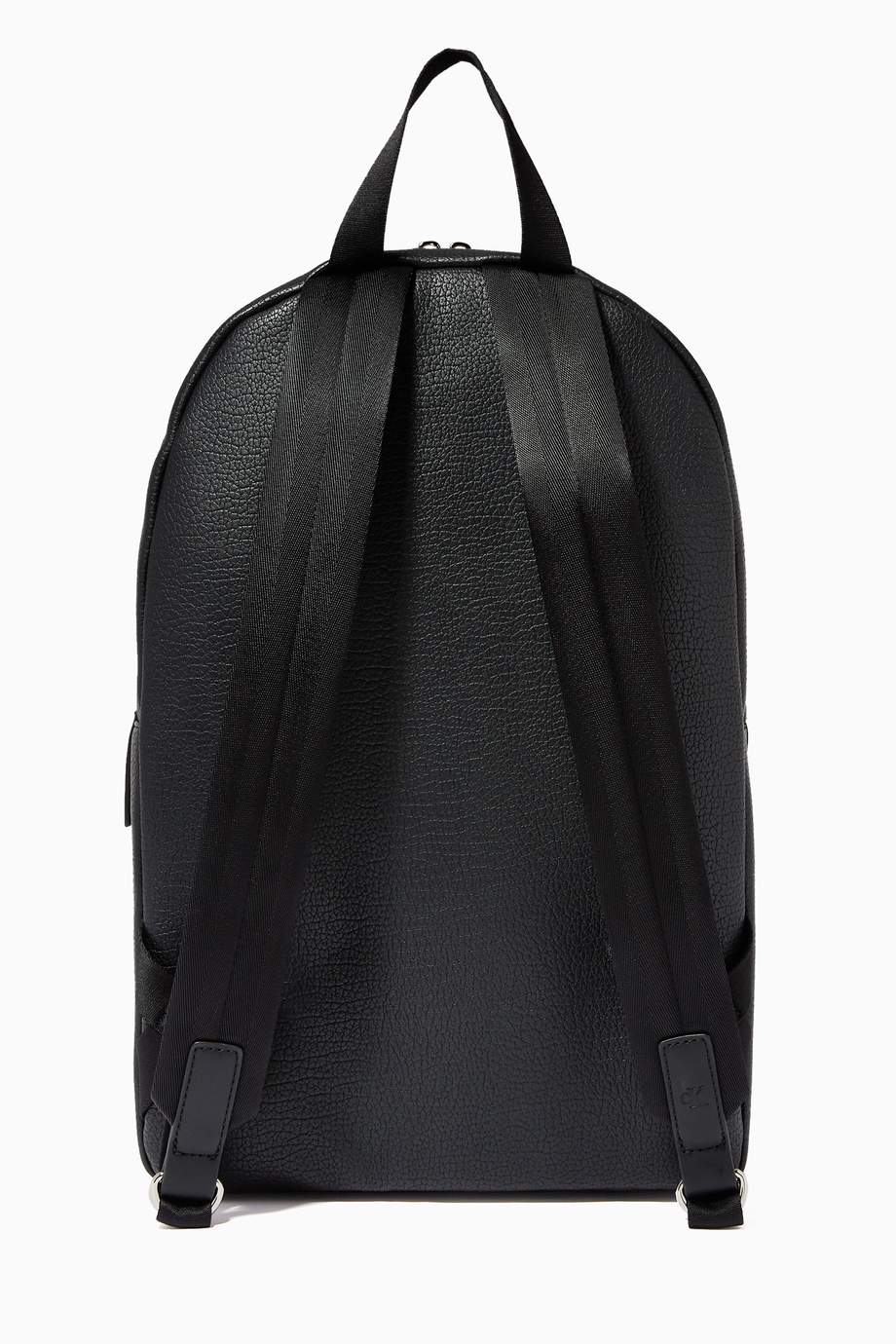 Shop Calvin Klein Jeans Black CK Campus Backpack in Eco Leather for Men