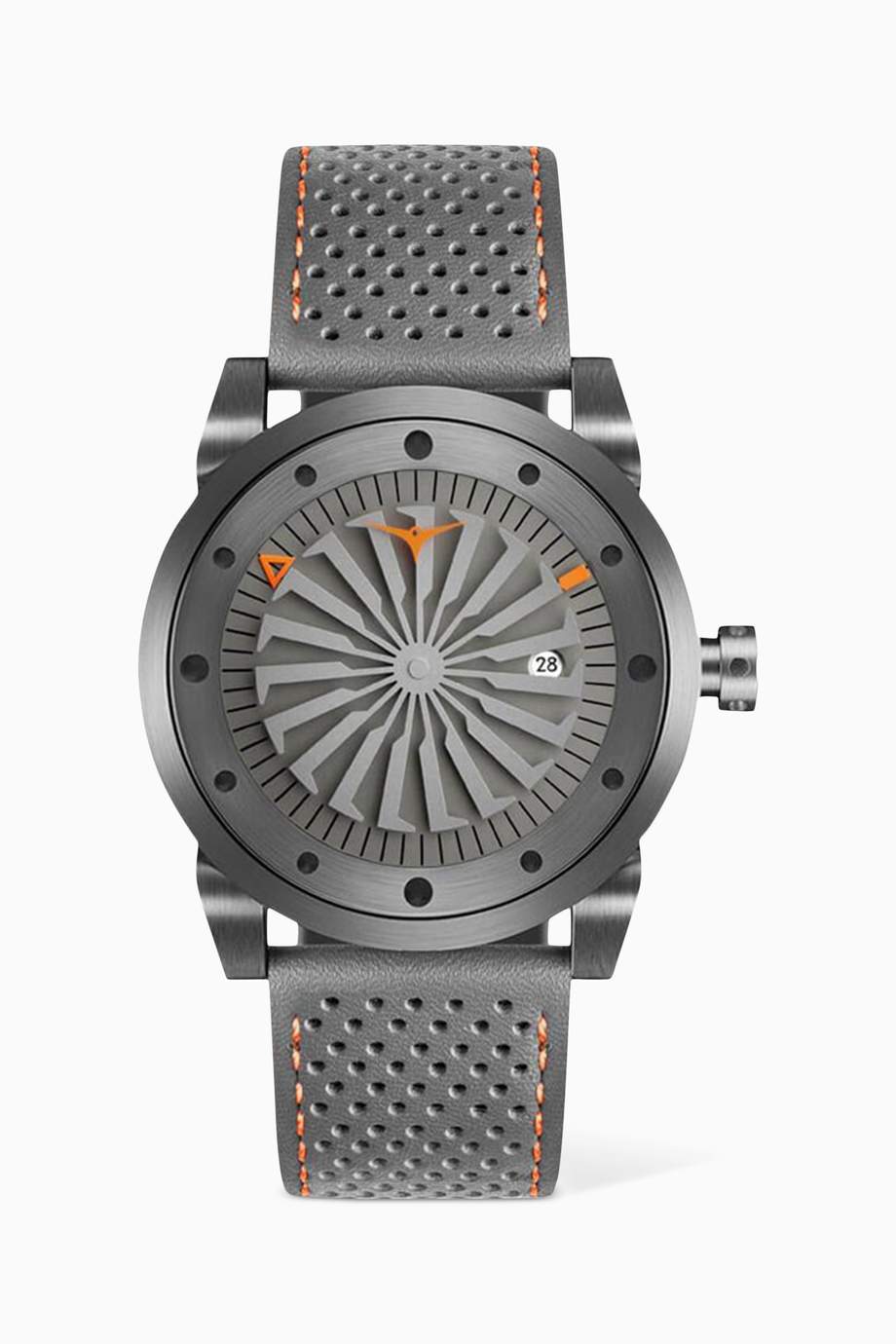 Shop Zinvo Black Blade Ethos Watch in Leather for Men Ounass UAE