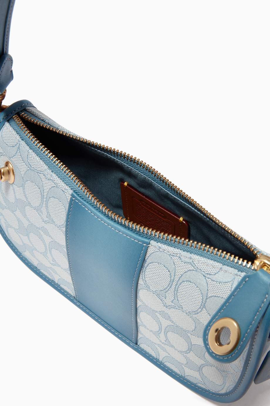 Shop Coach Blue Swinger Bag in Signature Jacquard for Women | Ounass UAE