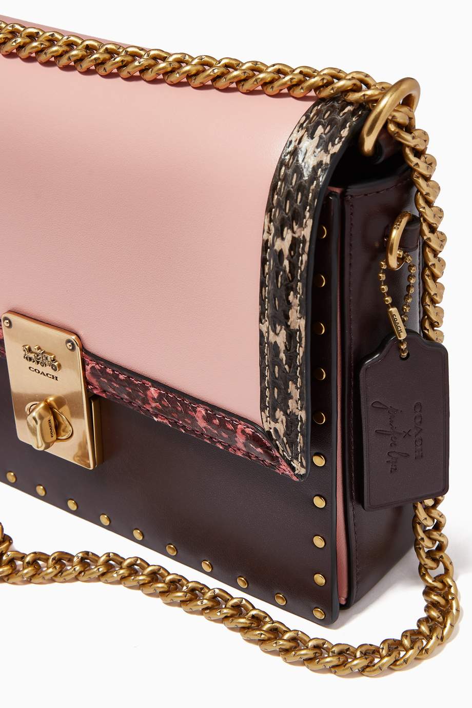 Shop Coach Multicolour x Jennifer Lopez Hutton Shoulder Bag with