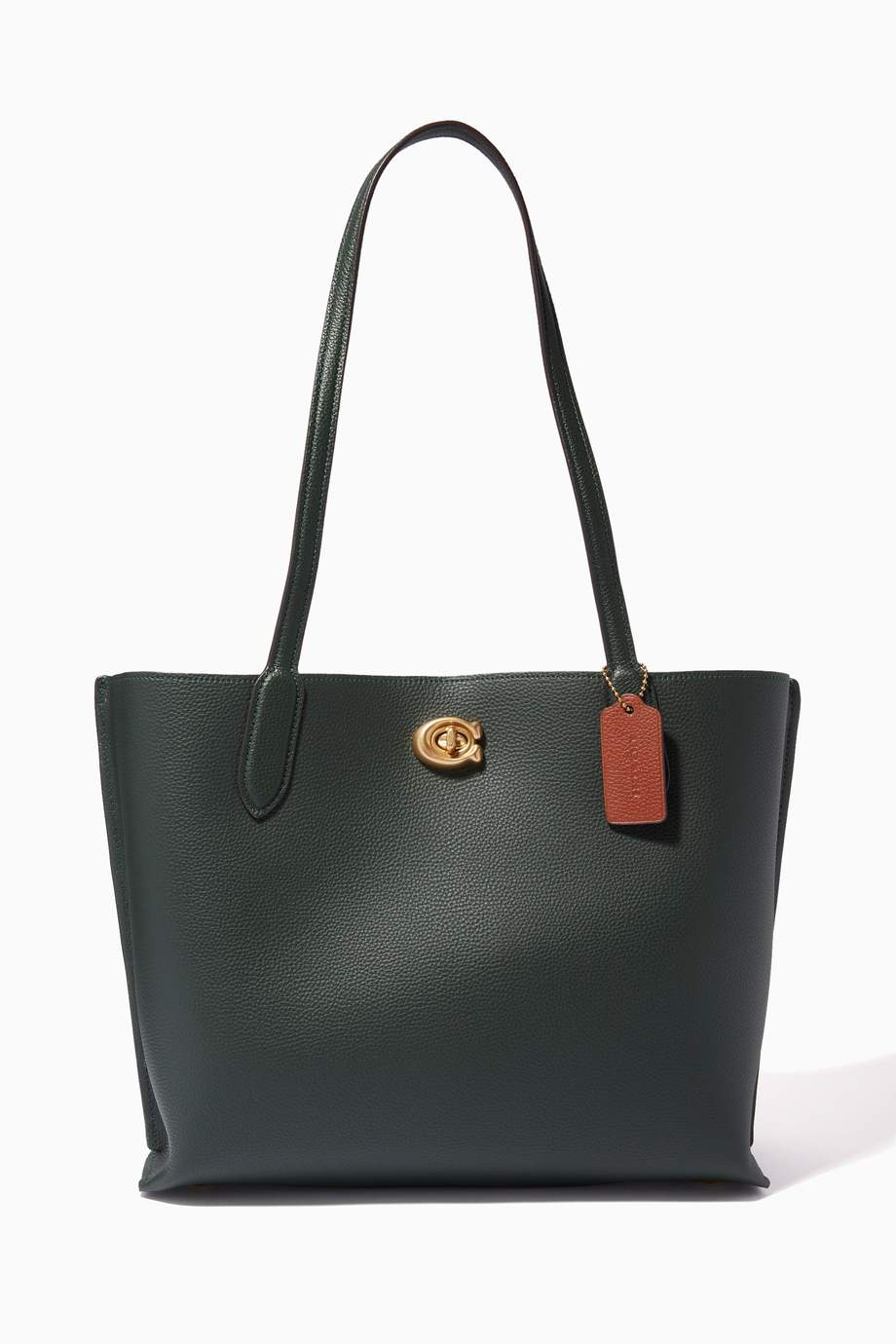 Shop Coach Green Willow Tote with Signature Canvas Interior in Colour-block Leather for Women | Ounass UAE