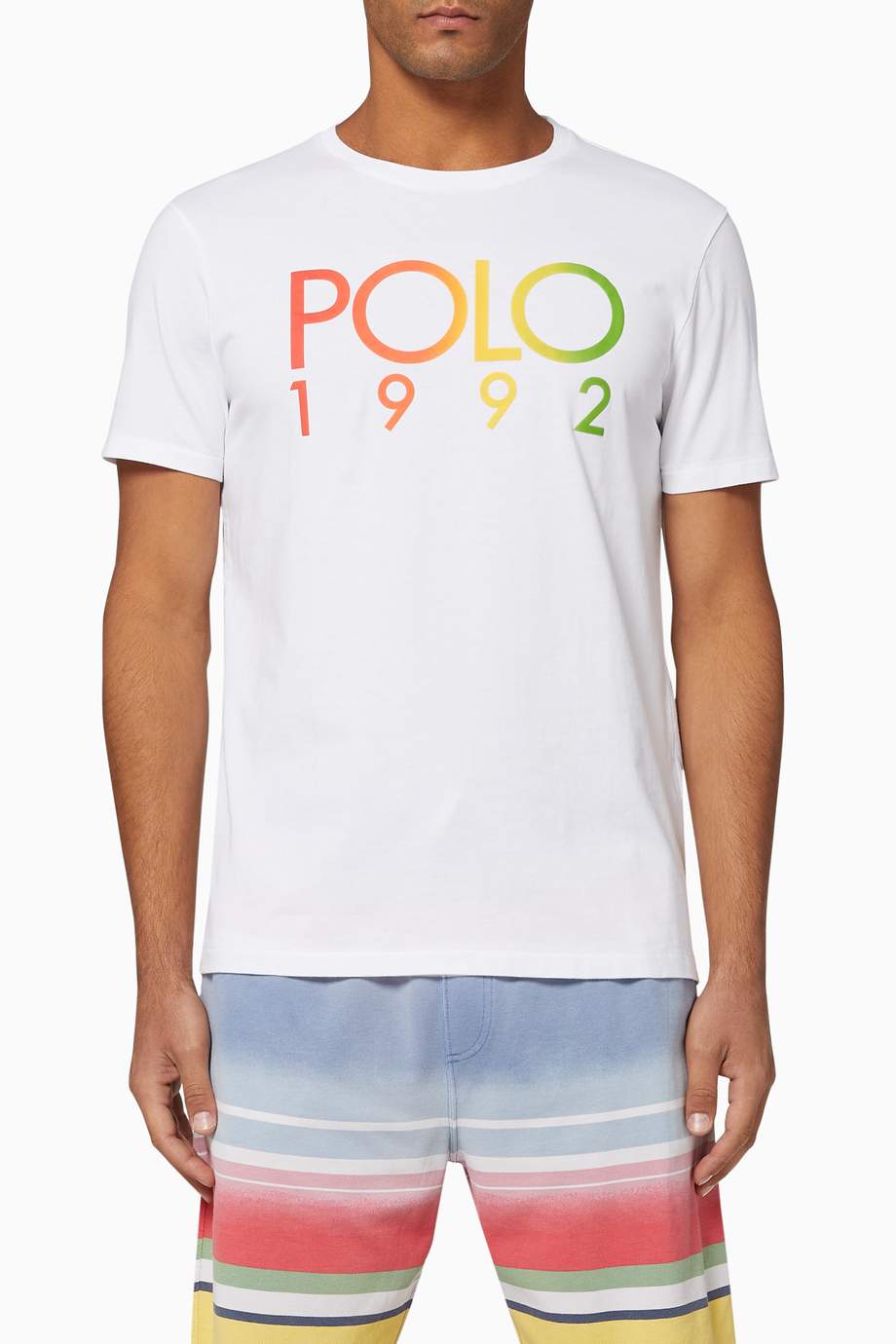 Shop Polo Ralph Lauren White Polo 1992 Custom Slim Fit T-Shirt for Men