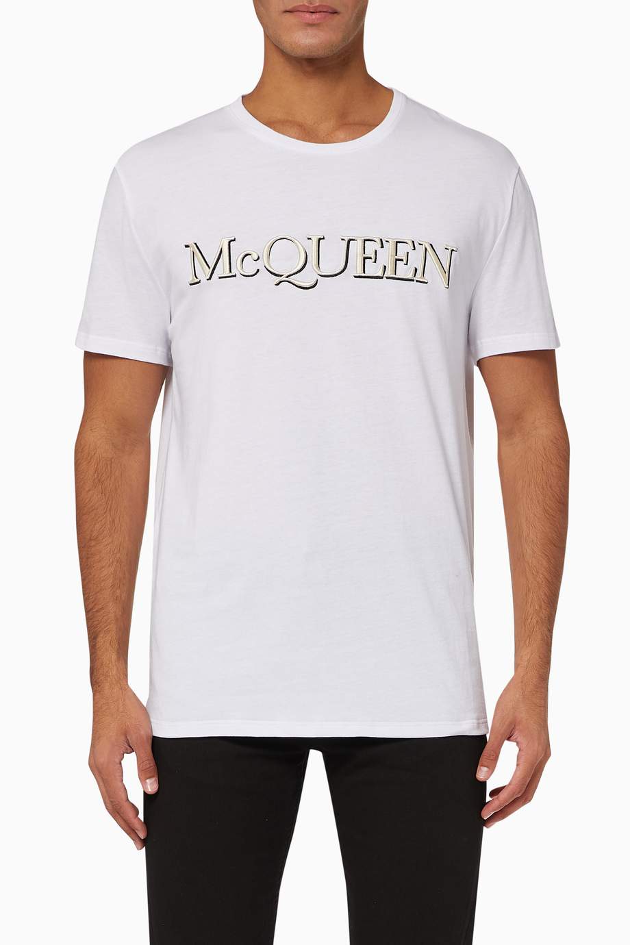 Shop Alexander McQueen Multicolour McQueen Cotton Tshirt for Men Ounass UAE