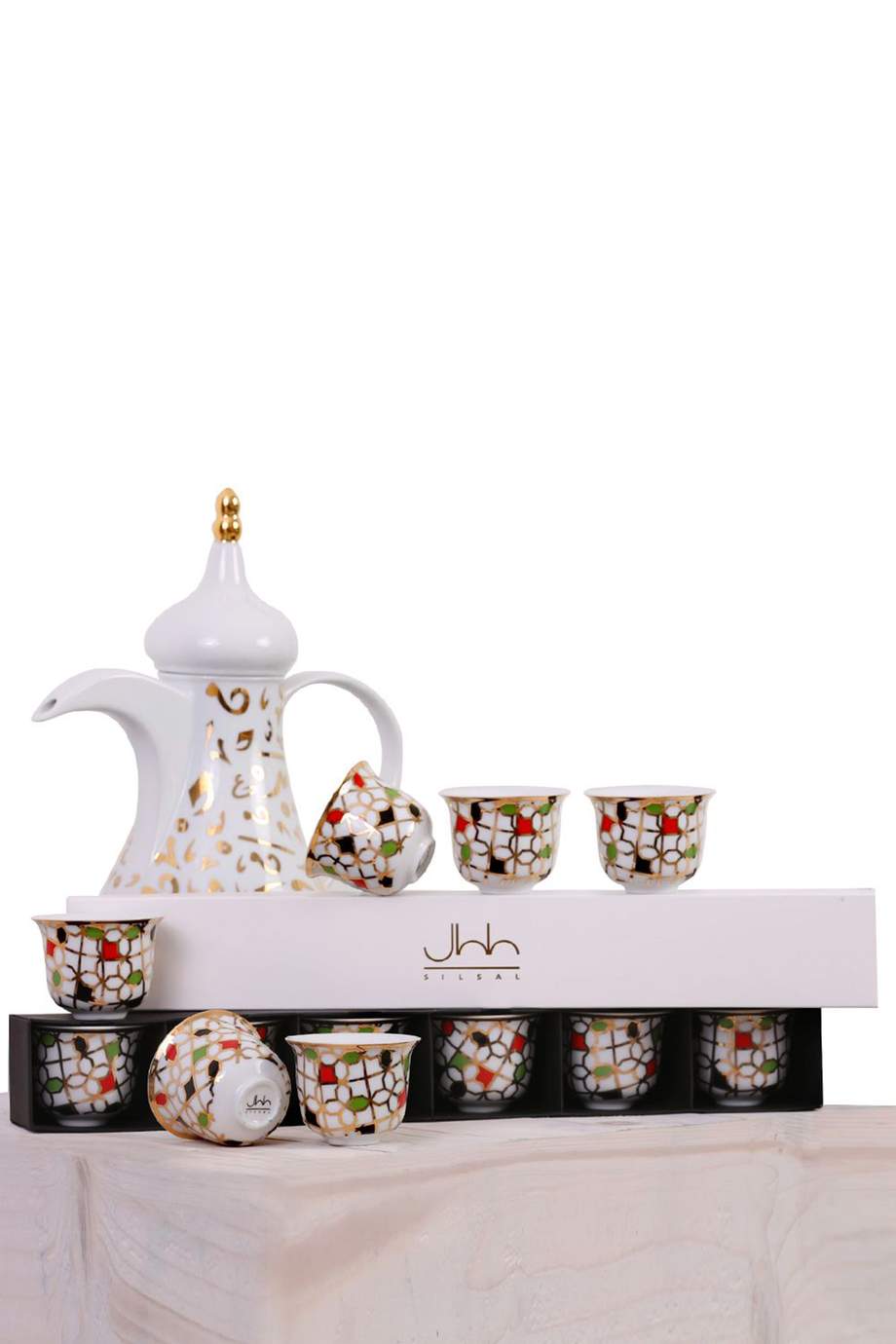 Shop Silsal Multicolour Unity Arabic Coffee Cup Gift Box, Set of 6 for