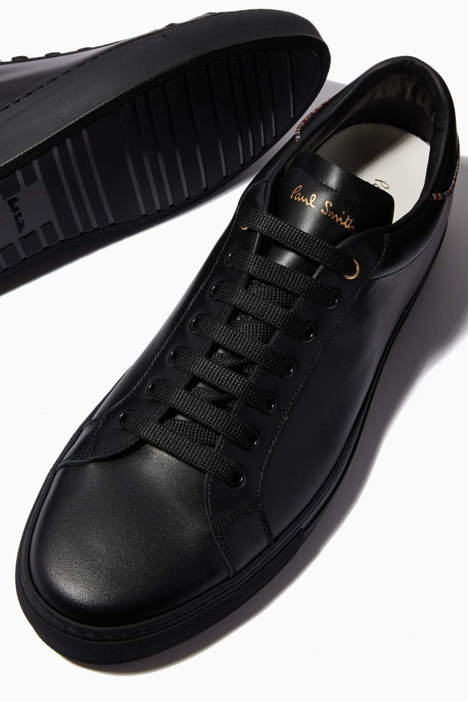 Shop Paul Smith Black Beck Sneakers in Leather for Men | Ounass UAE