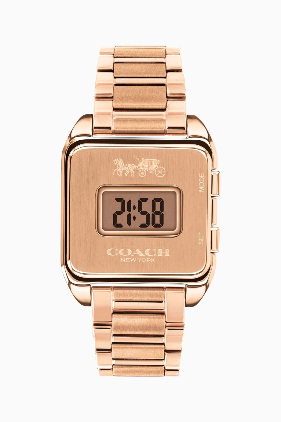 rose gold digital watch women's