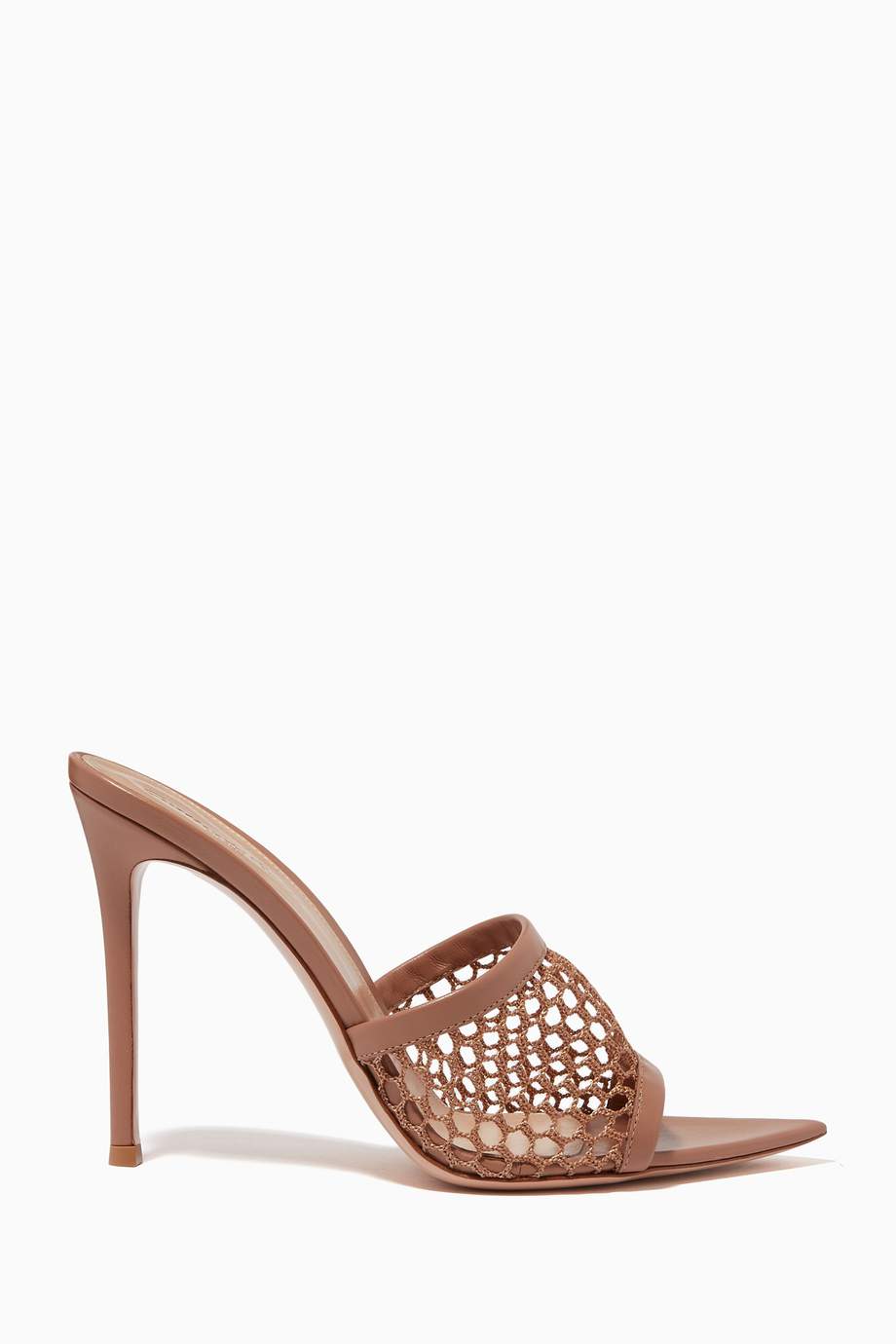 gianvito rossi fishnet mules