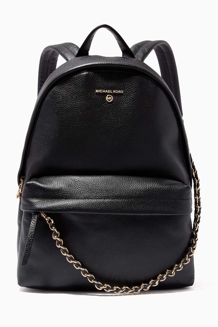 Shop Michael Kors Black Slater Large Backpack in Leather for Women ...