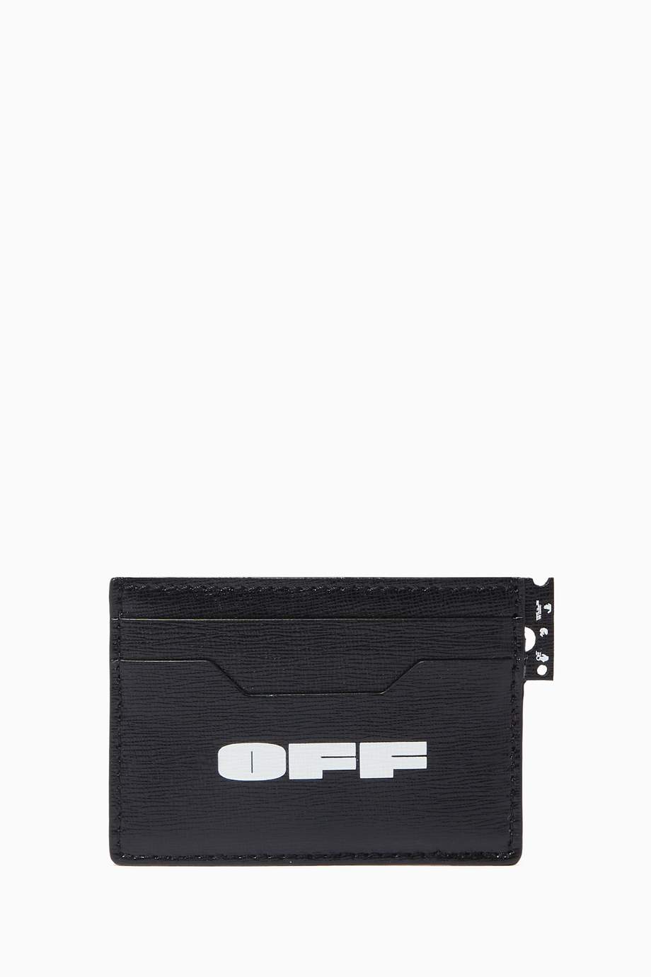 Shop Off-White Black OFF Cardholder in Leather for Women | Ounass UAE
