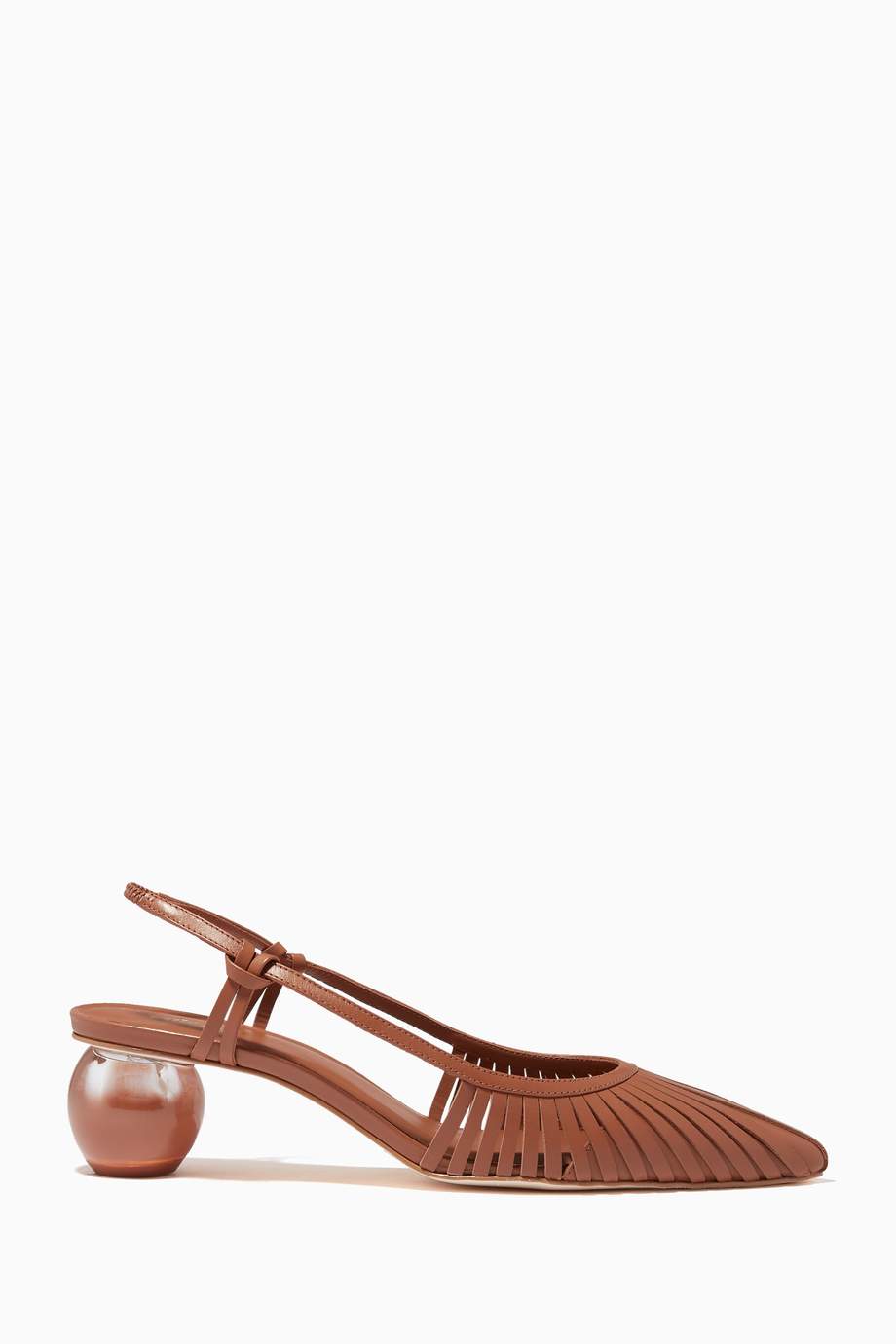 Shop Cult Gaia Brown Alia Slingback Pumps In Leather For Women Ounass Uae Alia leather mules + if you're a fan of cult gaia's coveted totes, then you're going to love its latest shoe edit, which jasmin hekmat has designed especially for us. cult gaia brown alia slingback pumps