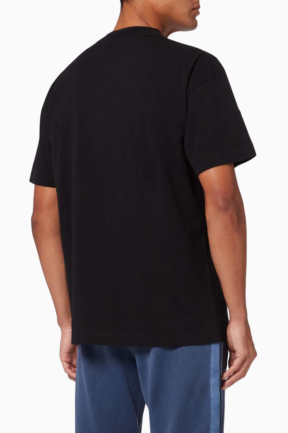 Shop Palm Angels Black Gothic Logo Cotton T-Shirt for Men | Ounass UAE