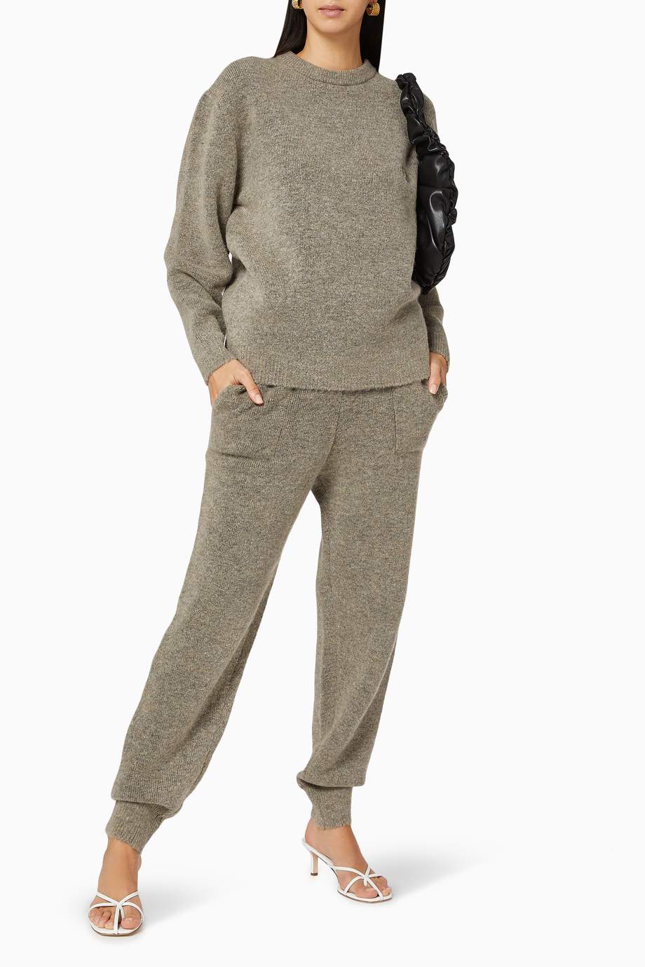 wool blend joggers