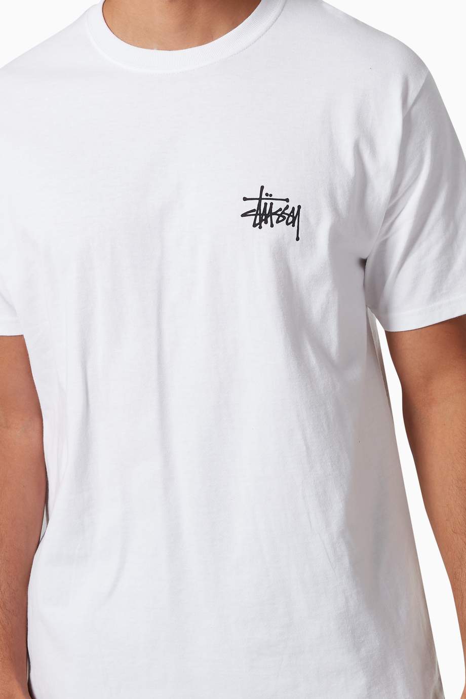 Shop Stussy White Basic Stüssy T-shirt in Cotton Jersey for Men ...