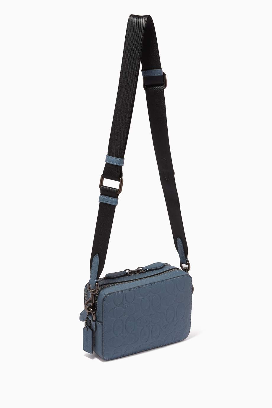 Shop Coach Blue Charter Crossbody Bag in Signature Leather for Men ...