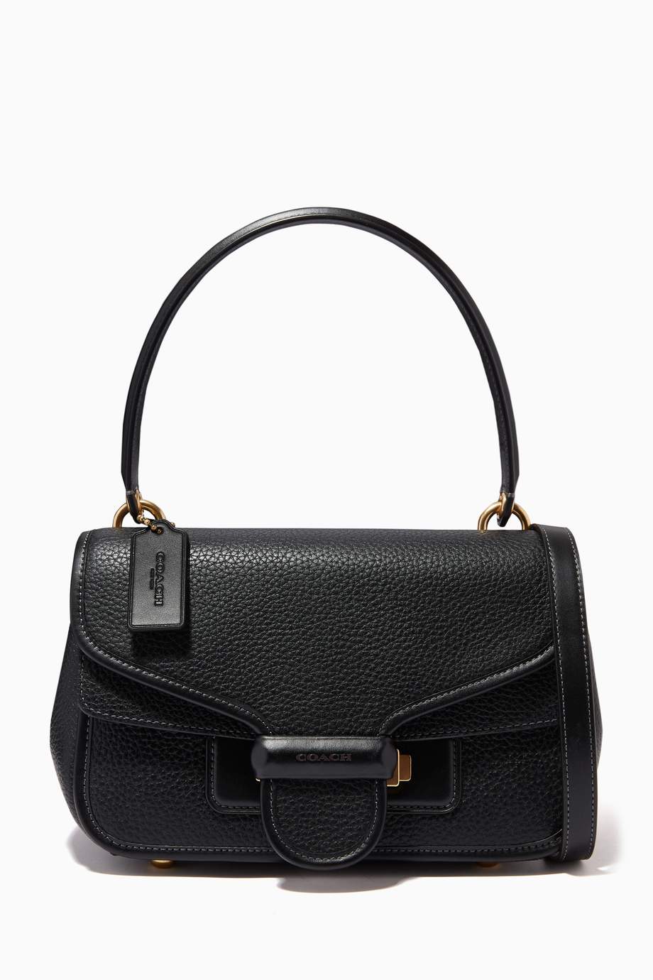 Shop Coach Black Cody Shoulder Bag in Pebble Leather for Women Ounass
