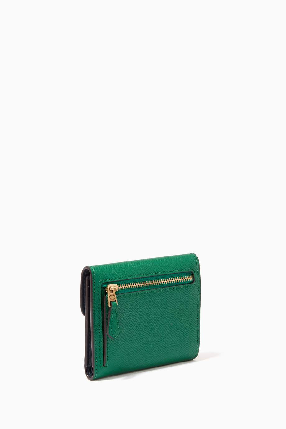 Shop Coach Green Small Wyn Wallet in Crossgrain Leather for Women ...