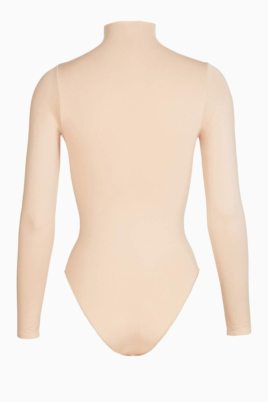 Shop Skims SANDSTONE Essential Mock Neck Long Sleeve Bodysuit for Women