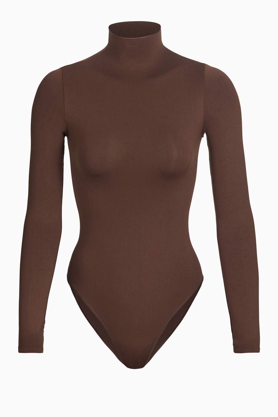 Shop Skims SMOKEY QUARTZ Essential Mock Neck Long Sleeve Bodysuit for