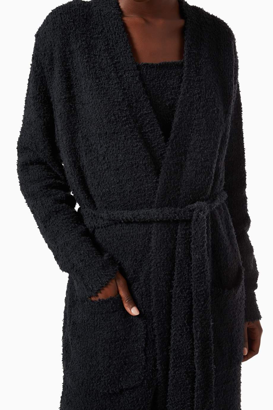 Shop Skims ONYX Cozy Knit Robe for Women Ounass UAE