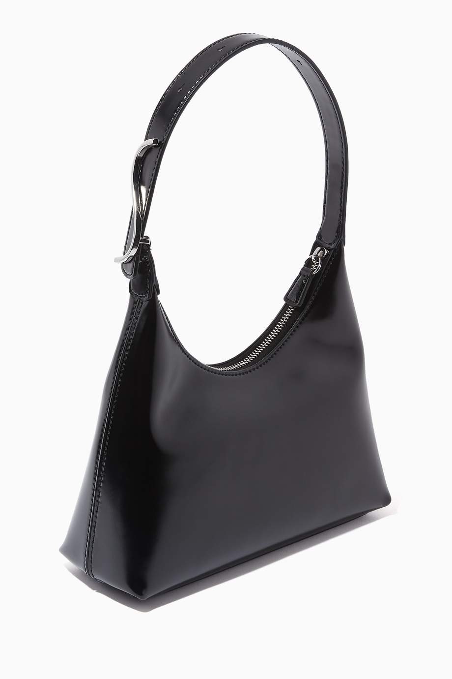 Shop Staud Black Scotty Bag in Polished Calf Leather for Women | Ounass UAE