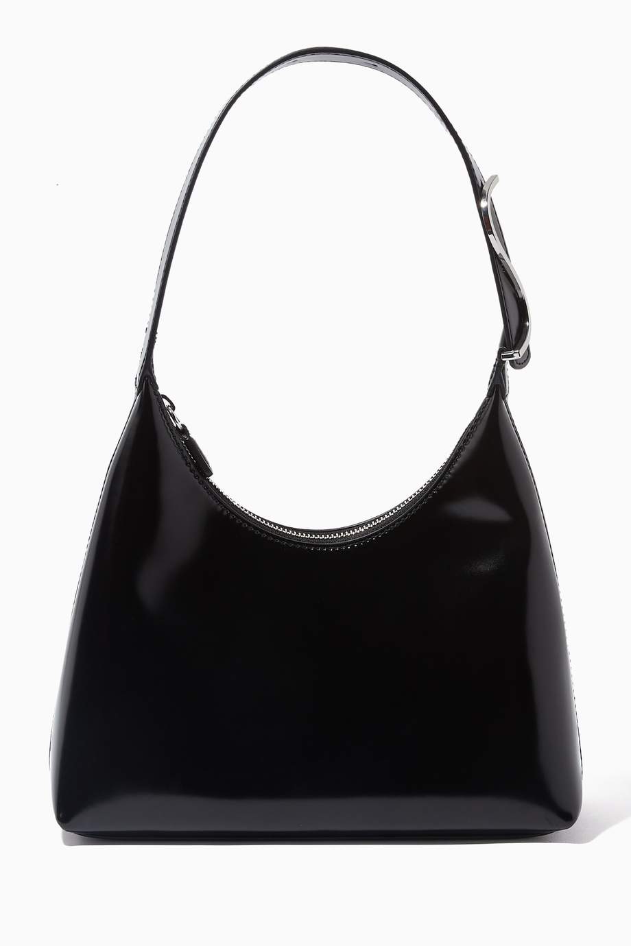 Shop Staud Black Scotty Bag in Polished Calf Leather for Women | Ounass UAE