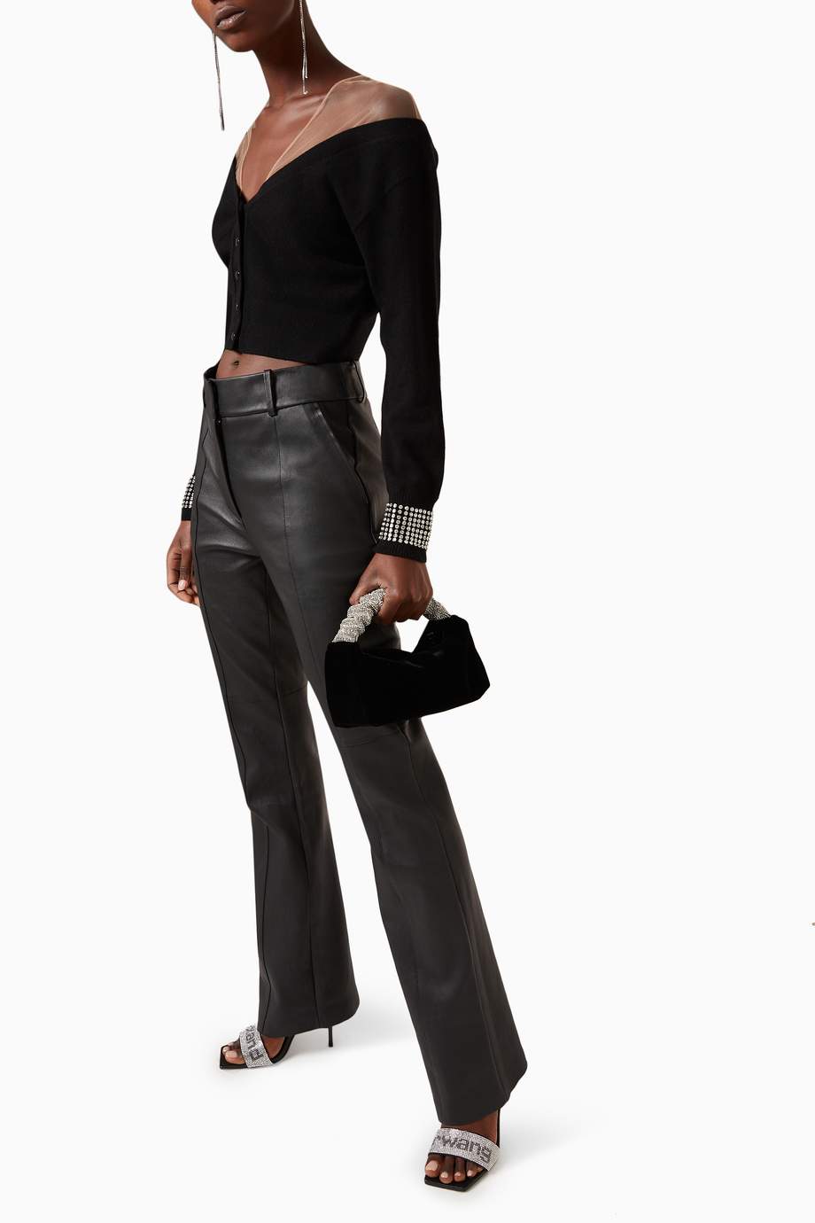 alexander wang crystal scrunchie bag