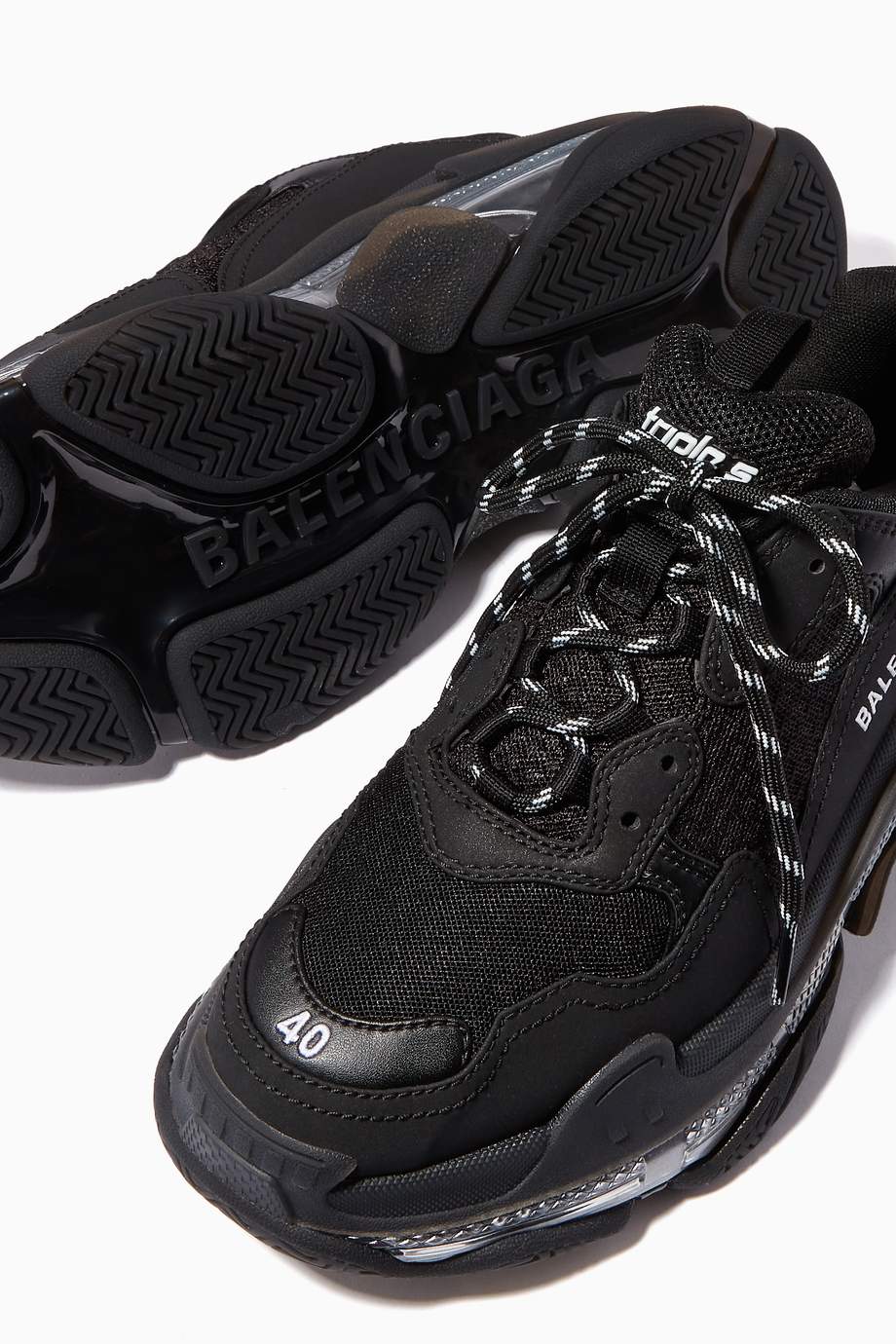 triple s clear sole black