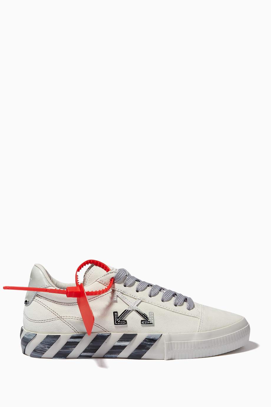 off white mid top vulcanized sneaker