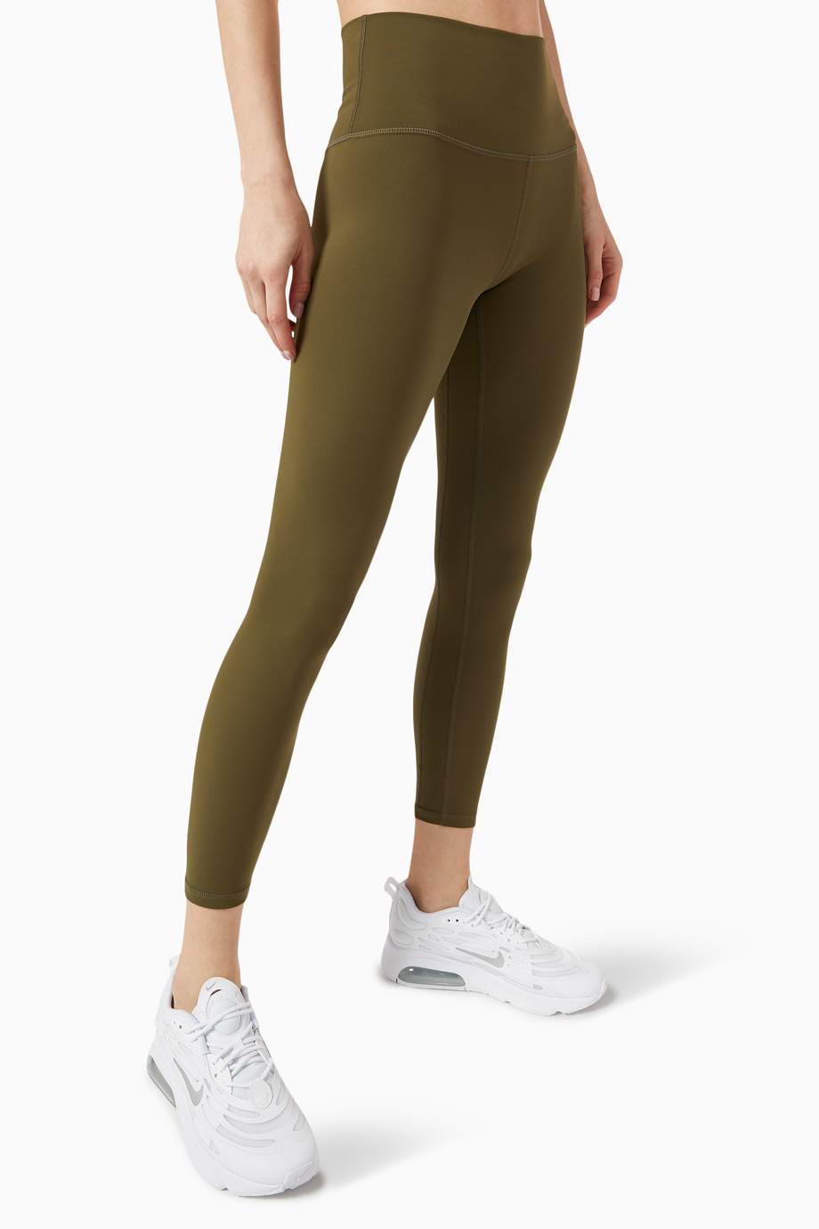 Shop Varley Green Whitley Super High Rise Leggings, 7/8 for Women