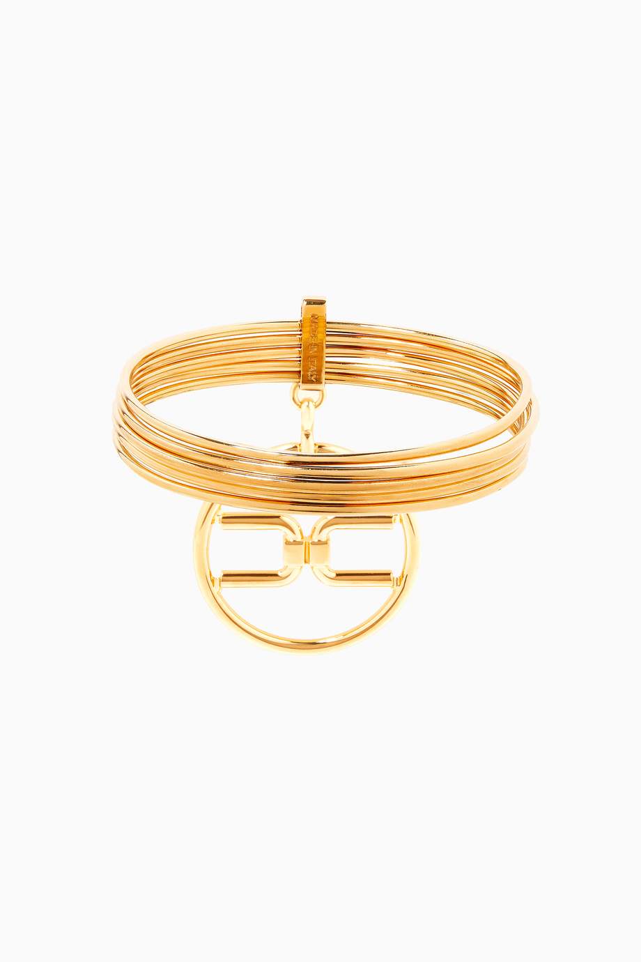 Shop Elisabetta Franchi Gold Ring Logo Bracelet for Women | Ounass UAE