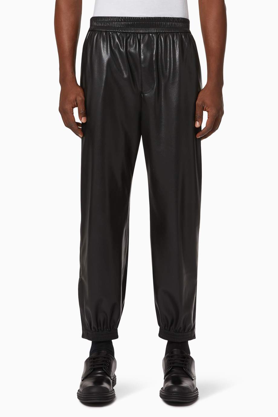 Shop NANUSHKA Black Goro Vegan Leather Pants for Men | Ounass UAE