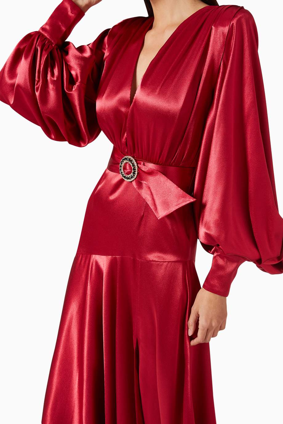 Shop Bronx and Banco Red Carmen Satin Gown for Women | Ounass Oman