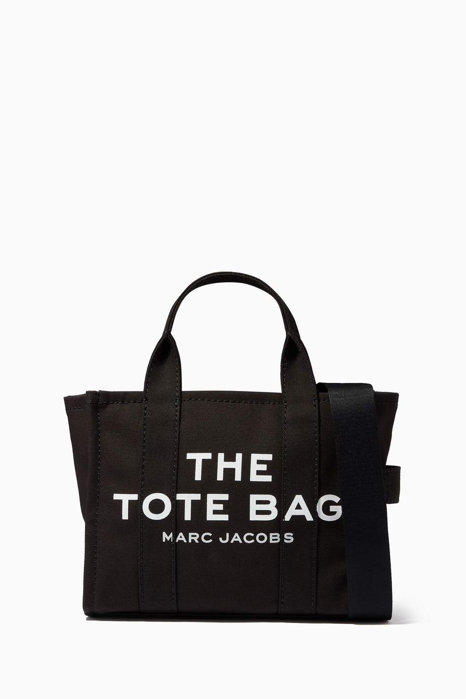 Shop The Marc Jacobs Black Mini Traveler Tote Bag in Canvas for Women ...