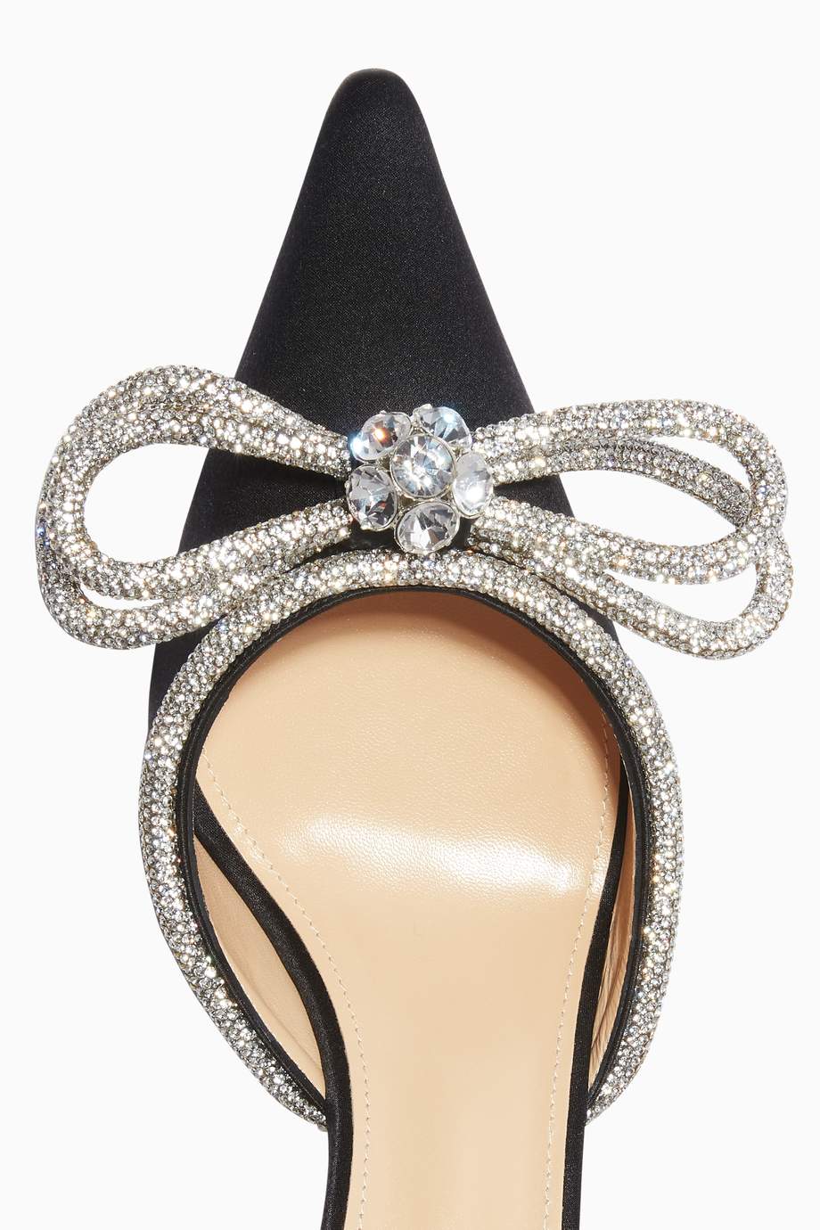 double bow crystal pumps