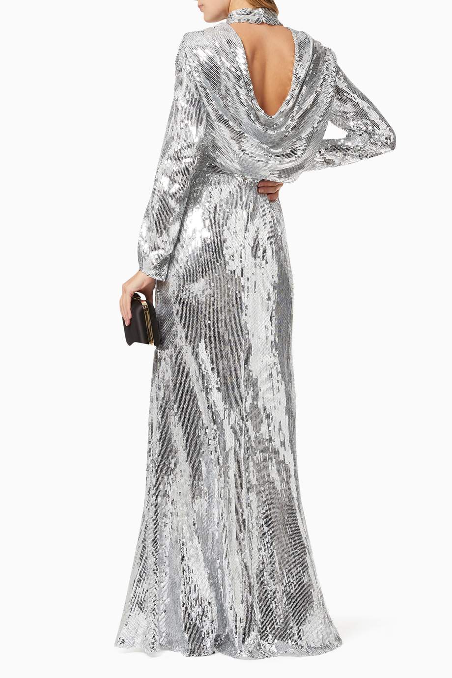 sequin long cape