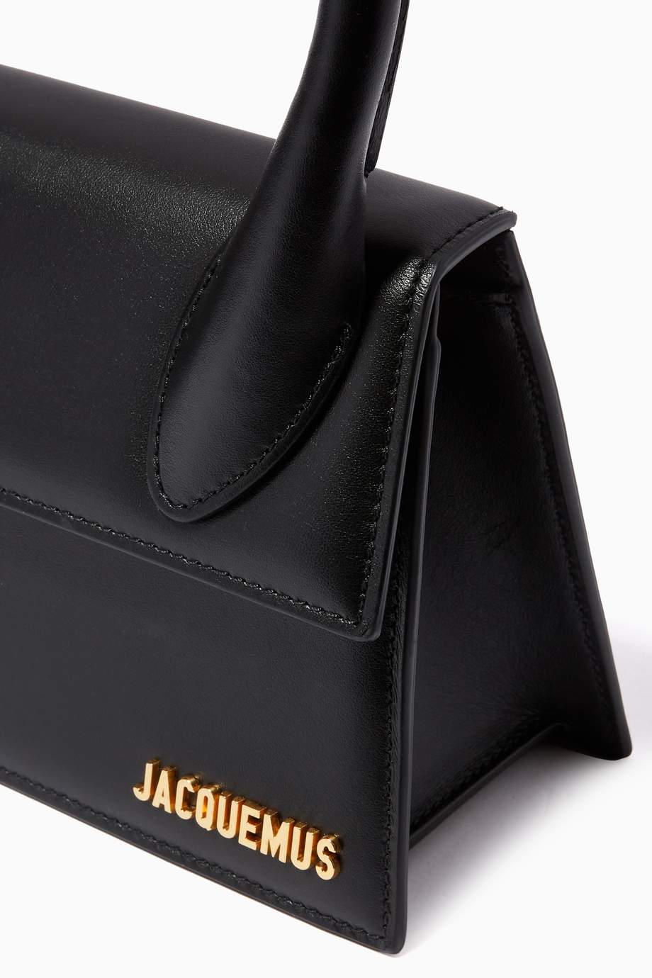 jacquemus black le chiquito moyen top handle bag