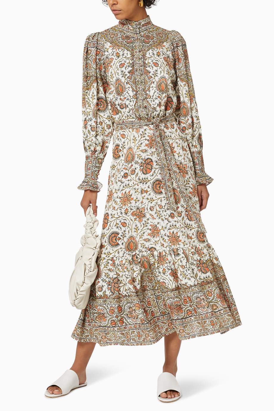 Shop ALEMAIS Multicolour Yolanda Midi Dress for Women | Ounass UAE