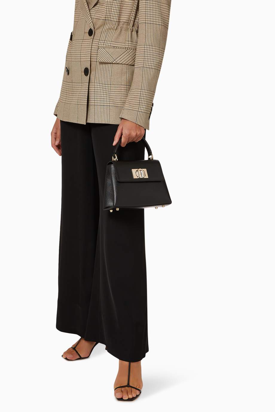 Shop Furla Black Mini 1927 Top Handle Bag in Leather for Women | Ounass UAE